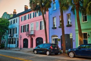 Rainbow row, Charleston