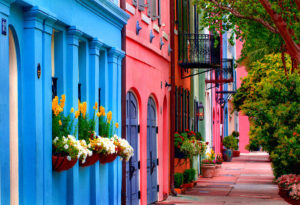 Rainbow row, Charleston